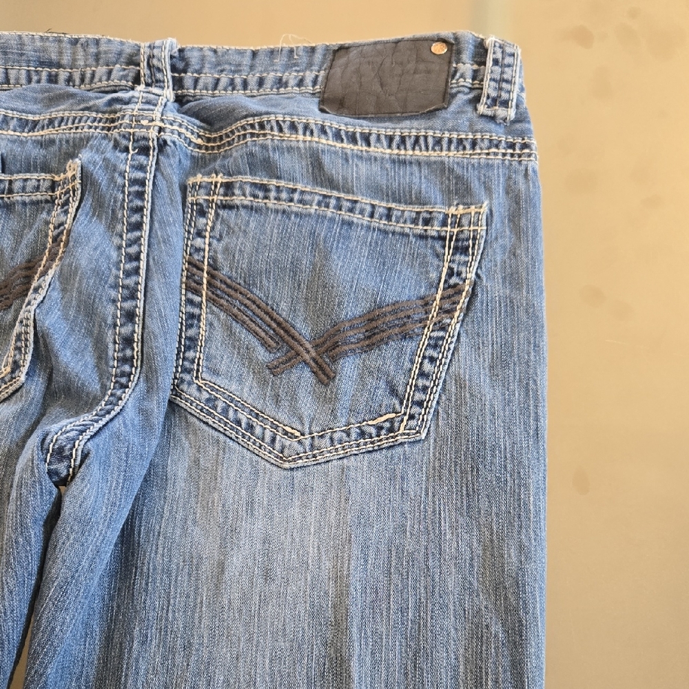 Men's Blue Bootcut Jeans - Classic Casual Denim